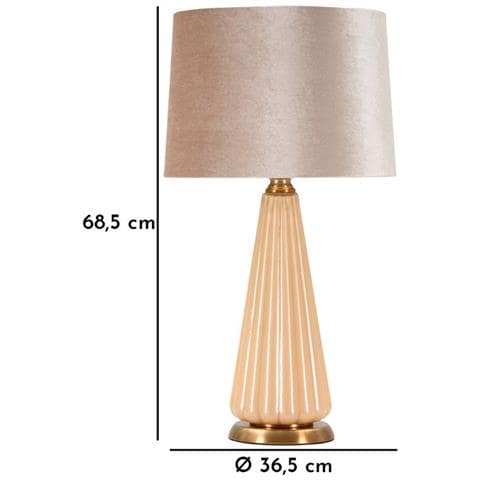 Lampada Da Tavolo Mf729 - Bianco - Vetro - 68,5x36,5x36,5 Cm - Foto 7