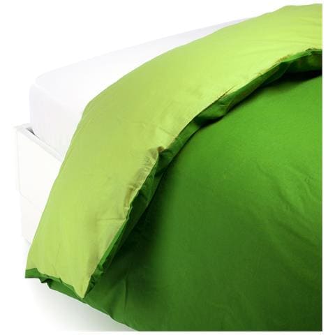 Sacco Copripiumino In Cotone Colore Verde Misura Piazza E Mezza - Foto 2