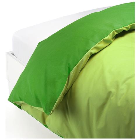 Sacco Copripiumino In Cotone Colore Verde Misura Piazza E Mezza - Foto 3