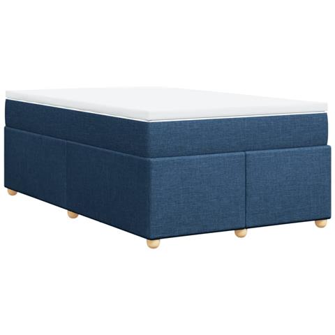 Giroletto a Molle con Materasso Blu 120x190 cm in Tessuto - Foto 1