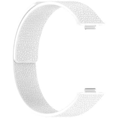 Cinturino Magnetico In Silicone Effetto Pelle Di Litchi Per Huawei Fit 4, Fit 4 Pro, Fit 3 White - Foto 1