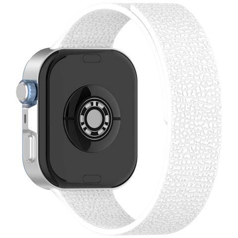 Cinturino Magnetico In Silicone Effetto Pelle Di Litchi Per Huawei Fit 4, Fit 4 Pro, Fit 3 White - Foto 2
