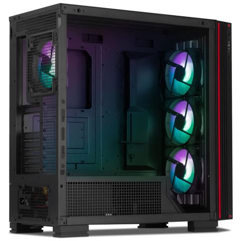 Pc Case Mirage X Argb Full Tower In Vetro Temperato Usb-c Nero - Foto 2