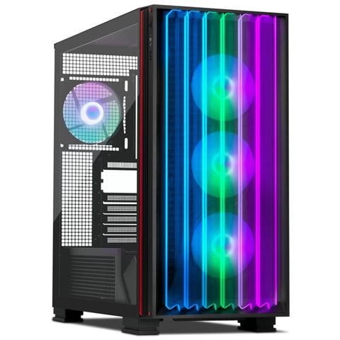 Pc Case Mirage X Argb Full Tower In Vetro Temperato Usb-c Nero - Foto 1