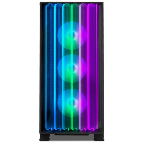 Pc Case Mirage X Argb Full Tower In Vetro Temperato Usb-c Nero - Foto 3