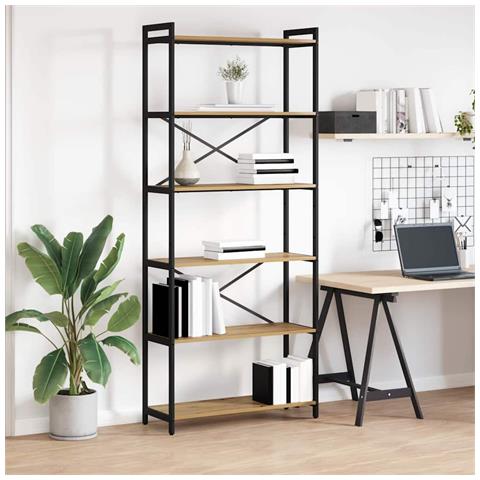 Libreria rovere artigianale 80 x 30 x 188 cm Legno multistrato - Foto 2