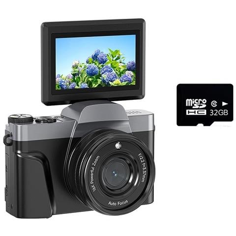 Fotocamera Digitale Hd Con Schermo Ribaltabile E Scheda Di Memoria Da 32gb - Ideale Per Uso Domestico - Foto 1