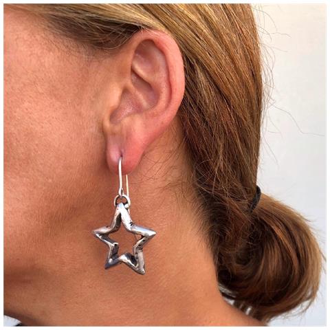 Orecchino A Gancio A Forma Di Stella In Argento - Foto 2