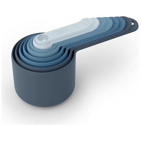 Set Misurini Nest Measure Tazze E Cucchiai Dosatori Per Cucina Salvaspazio Con Misure Metriche E Imperiali Design Impilabile Colore Blu - Foto 1