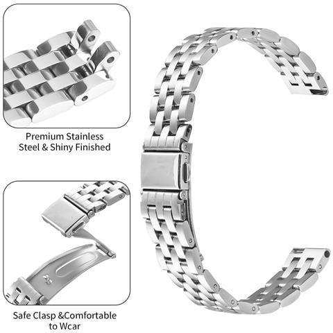 Elegante Cinturino In Acciaio Inossidabile A Cinque Perle Compatibile Con Garmin Lily 2 Silver - Foto 2
