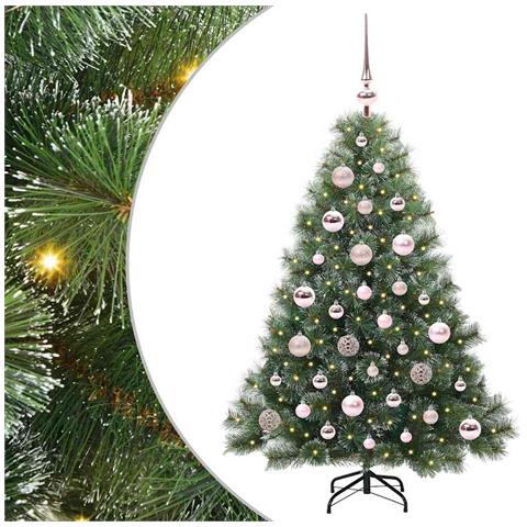 Albero di Natale artificiale con 150 LED Verde 120 cm PE e PVC - Foto 1