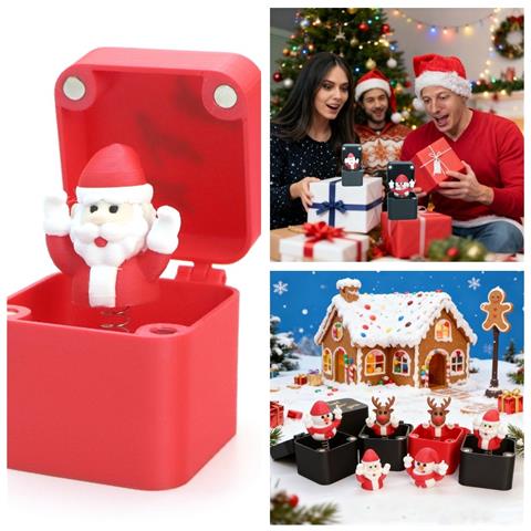 Regalo Di Natale Babbo Natale Agitante - Scatola Scherzo A Sorpresa Per Adulti - Foto 2