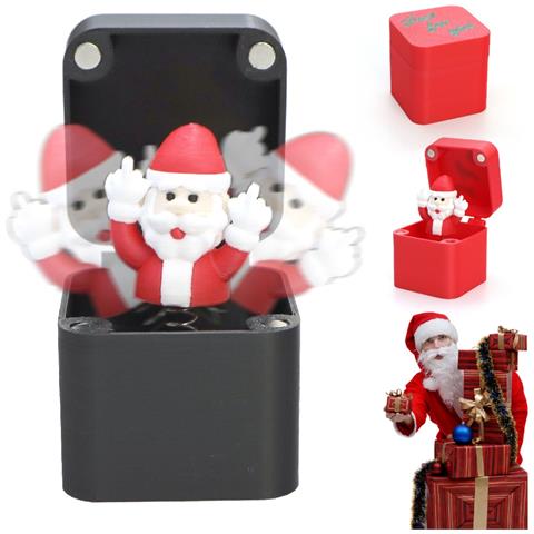 Regalo Di Natale Babbo Natale Agitante - Scatola Scherzo A Sorpresa Per Adulti - Foto 6