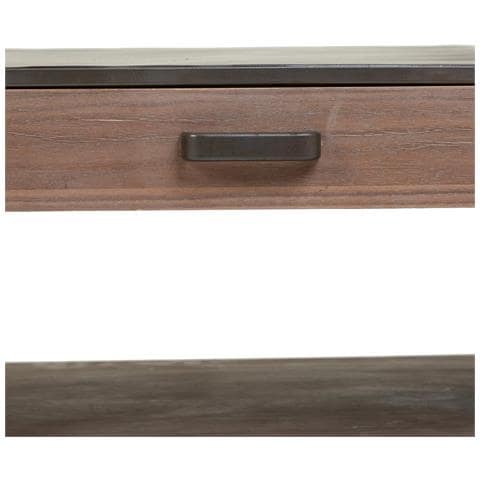 Tavolino Da Salotto In Legno E Metallo Nero 120x62x41 - Foto 8