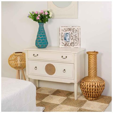 Cassettiera In Legno Bianco 88x38x72h - Foto 2