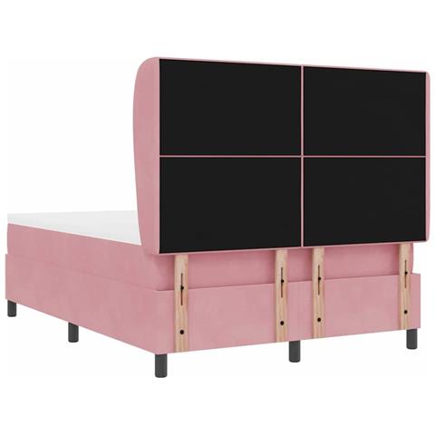 Letto a molle con materasso Rosa 190 x 140 cm Poliestere - Foto 9