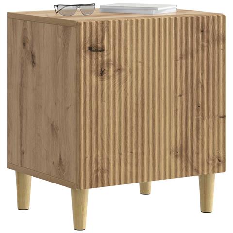 Armadio da Notte 2 pcs Rovere Artigianale 43 x 34,5 x 50 cm - Foto 2