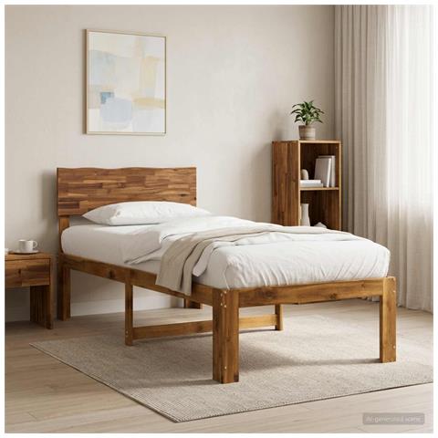 Letto Singolo con Testiera ROSTOCK Naturale 80 x 200 cm - Foto 2