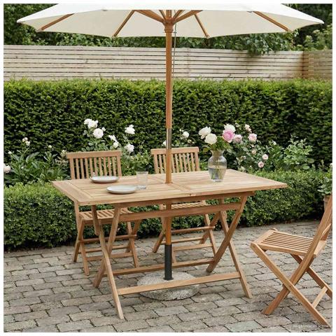 Tavolo da Giardino Pieghevole Naturale 120 x 70 x 75,5 cm - Foto 2