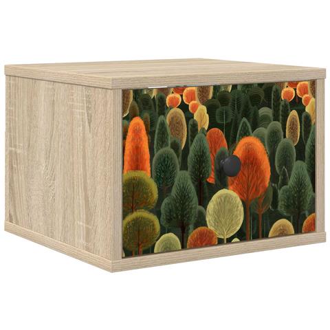 Mobiletto da comodino a parete ZAANDAM Rovere Sonoma - Foto 1