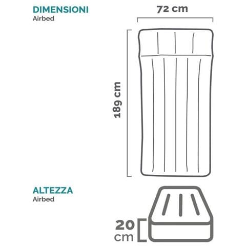 67998 - Materasso Camping Laminato 72x189x20 cm - Foto 5
