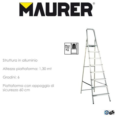 Scala a libro in alluminio 6 gradini - Foto 2