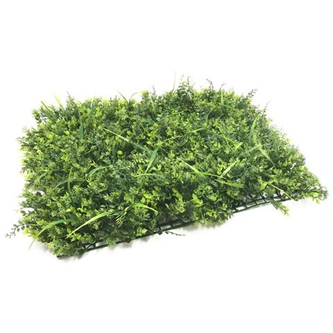 1 Siepe Artificiale Finta Tappeto Erba Bosso Prato A Mattonella Per Giardino 60 X 40 Cm Mod. 2 - Foto 1