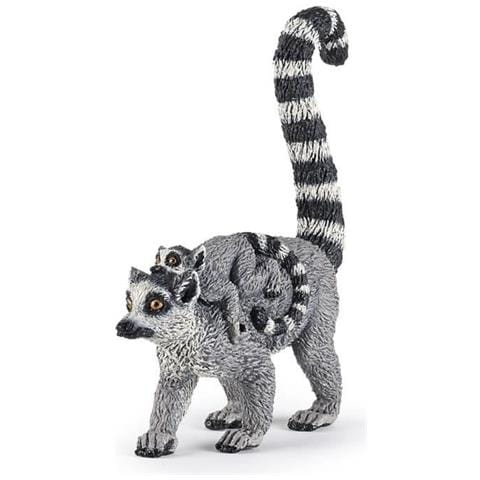 Statuetta Lemuro E Il Suo Bambino - Foto 1