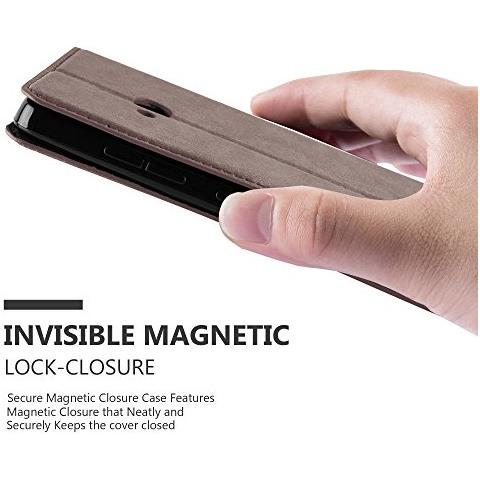 Custodia Compatibile Con Nokia Lumia 540 In Bruno Caffè - Coperchio Protettiva Con Chiusura Magnetica, Funzione Stand E Tasca Per Le Carte - Foto 2