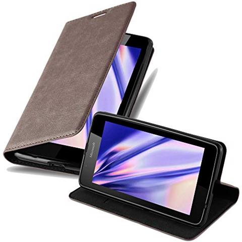 Custodia Compatibile Con Nokia Lumia 540 In Bruno Caffè - Coperchio Protettiva Con Chiusura Magnetica, Funzione Stand E Tasca Per Le Carte - Foto 1
