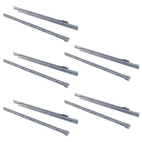 3019725 Guida-binario Con Cuscinetti A Rulli Per Cassetto, Grigio Metallizzato, 550 Mm, Set Di 5 - Foto 1