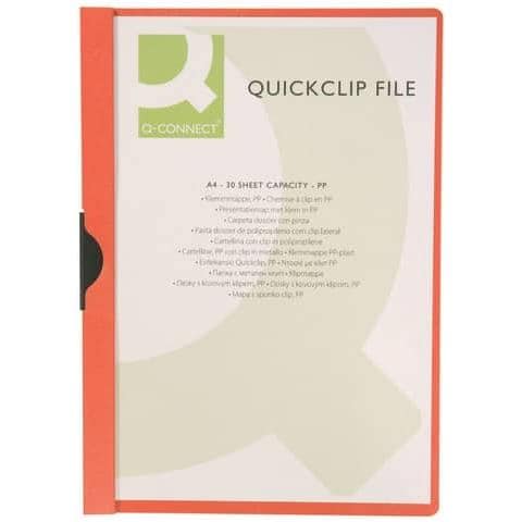 Cartellina Con Clip Pvc 22x30,7 Cm Rosso Kf00461 (conf. 10)  - Foto 1