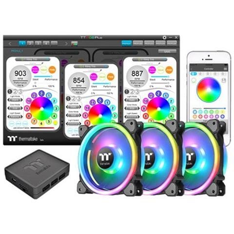 Riing Trio 12 LED RGB Radiator Fan TT Premium Edition Computer case Ventilatore - Foto 14