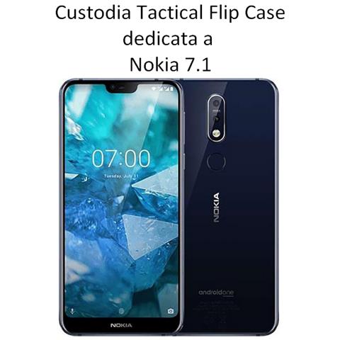 Maxy Custodia Book Orizzontale Silicone Case Per Nokia 7.1 Pink-navy - Foto 2