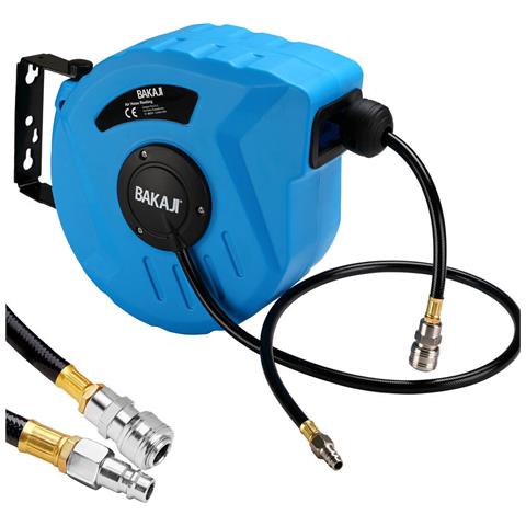 Avvolgitubo Aria Compressa Con Tubo 10 Mt Attacco 1/4 Fissaggio A Parete Muro - Foto 1