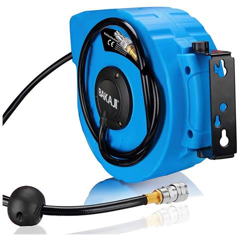 Avvolgitubo Aria Compressa Con Tubo 10 Mt Attacco 1/4 Fissaggio A Parete Muro - Foto 2