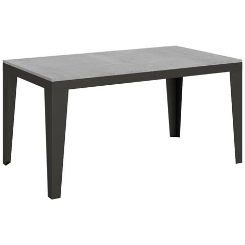 Tavolo Allungabile 90x160/264 Cm Flame Evolution Telaio Antracite - Cemento - Foto 6