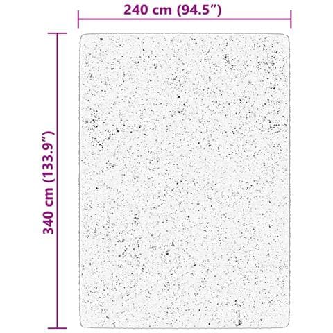 Tappeto A Pelo Corto Huarte Morbido E Lavabile Nero 240x340cm - Foto 2