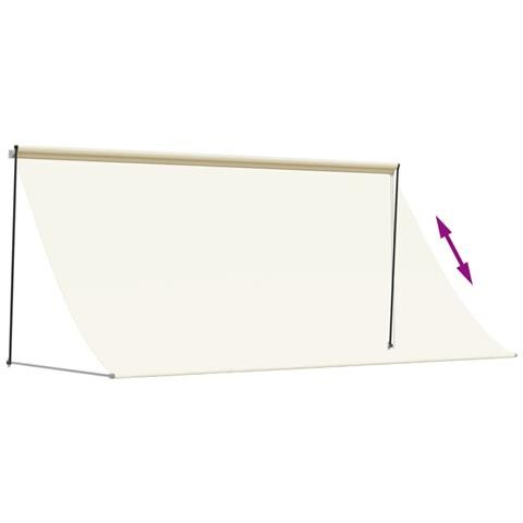 Tenda Da Sole Retrattile Crema 300x150 Cm In Tessuto E Acciaio - Foto 2