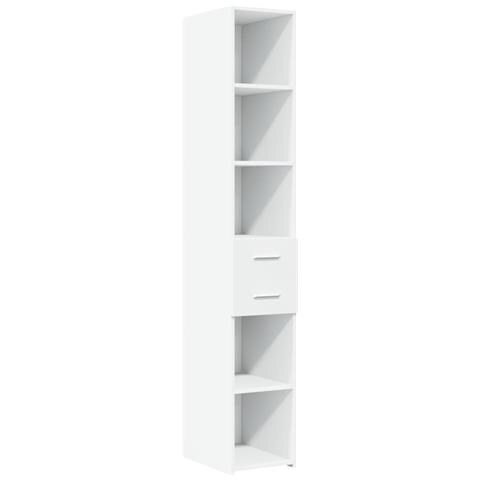 Credenza Bianca 30x42,5x185 cm in Legno Multistrato - Foto 2