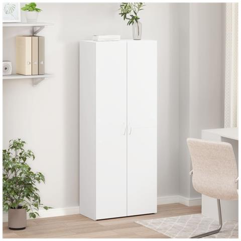 Schedario Bianco 60x32x153 Cm In Truciolato - Foto 2