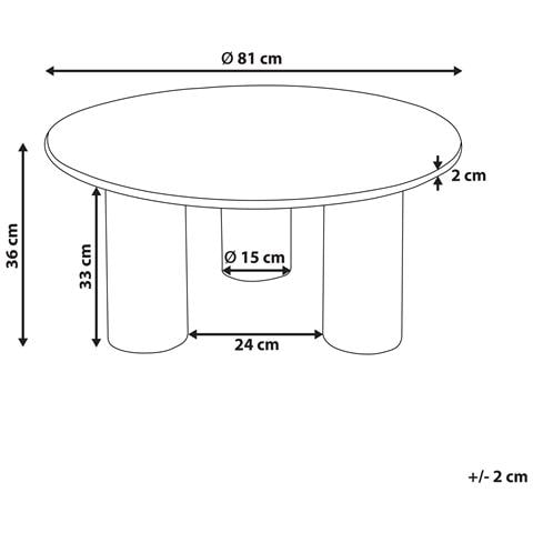 Tavolino Da Caffè Colina Legno D \'acacia Marrone - Foto 6