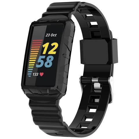 Cinturino Per Fitbit Charge 6/5/4/4 Se / 3/3 Se Black - Foto 2