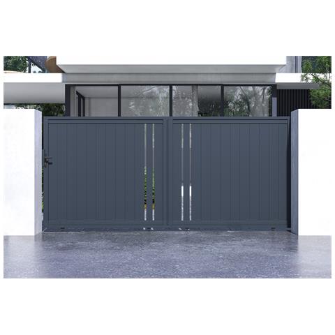 Cancello Scorrevole 4m Giona Alt. 180cm Alluminio + Motorizzazione Ranger C300 - Foto 2