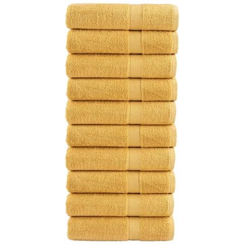 Asciugamani da Bagno SOLUND 10 pz Oro 100x150cm 600gsm - Foto 1