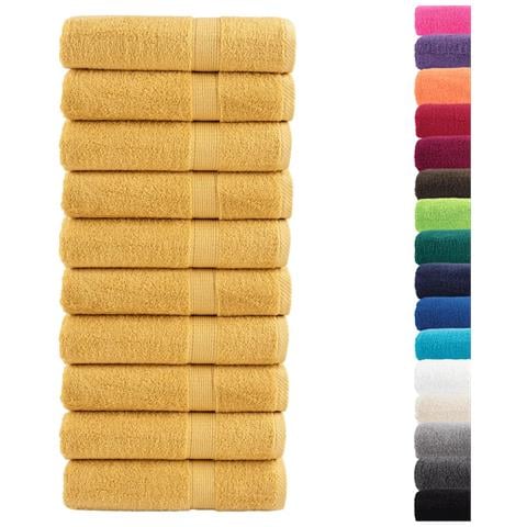 Asciugamani da Bagno SOLUND 10 pz Oro 100x150cm 600gsm - Foto 2