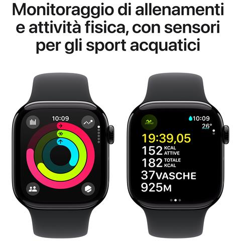 Watch Series 10 Serie 10 GPS + Cellular 42mm Cassa in Alluminio color Jet Black con Nero Sport Band - M /L - Foto 2