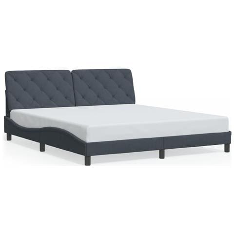 Giroletto con Luci LED Grigio Scuro 180x200 cm in Velluto - Foto 10