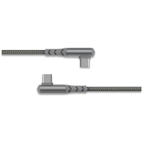 Cavo Di Ricarica E Sincronizzazione Angolato Da Usb-c A Usb-c 60w 3a Ultra-rinforzato Da 2 M, Grigio - Foto 1