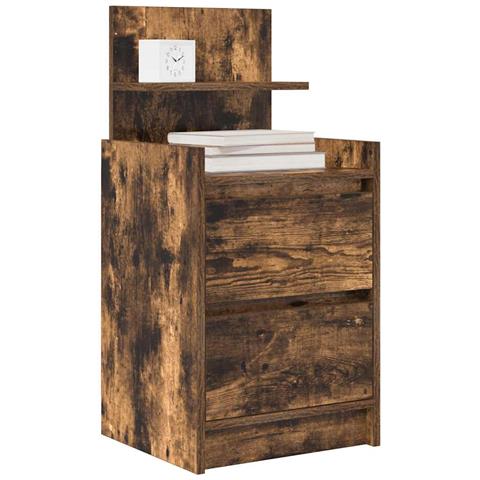 Comodini con 2 Cassetti 2 pz Rovere Fumo 38x34x80 cm - Foto 9